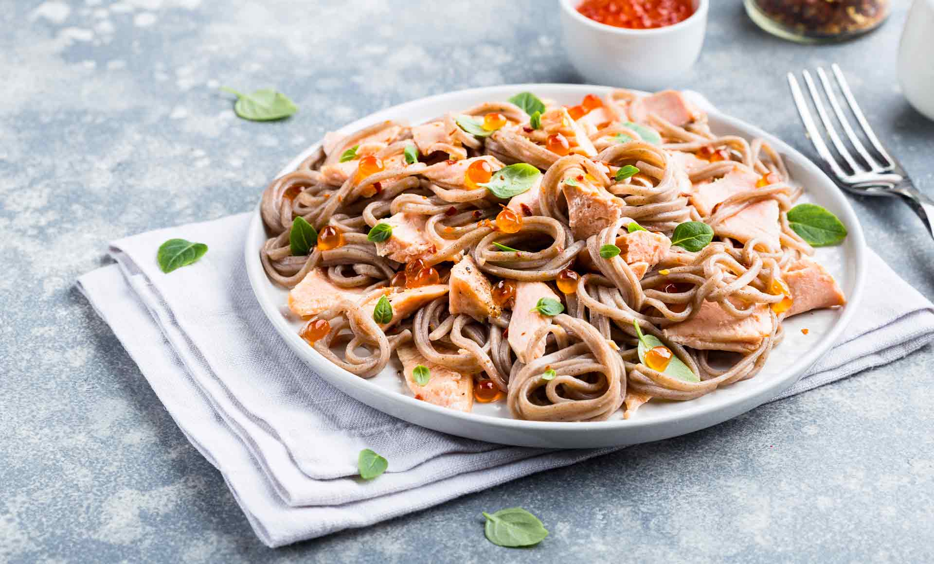 Miso Salmon and Soba Noodles