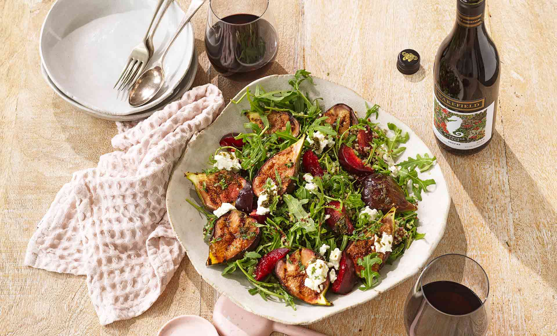 Grilled Figs with Fresh Plum & Lemon Thyme