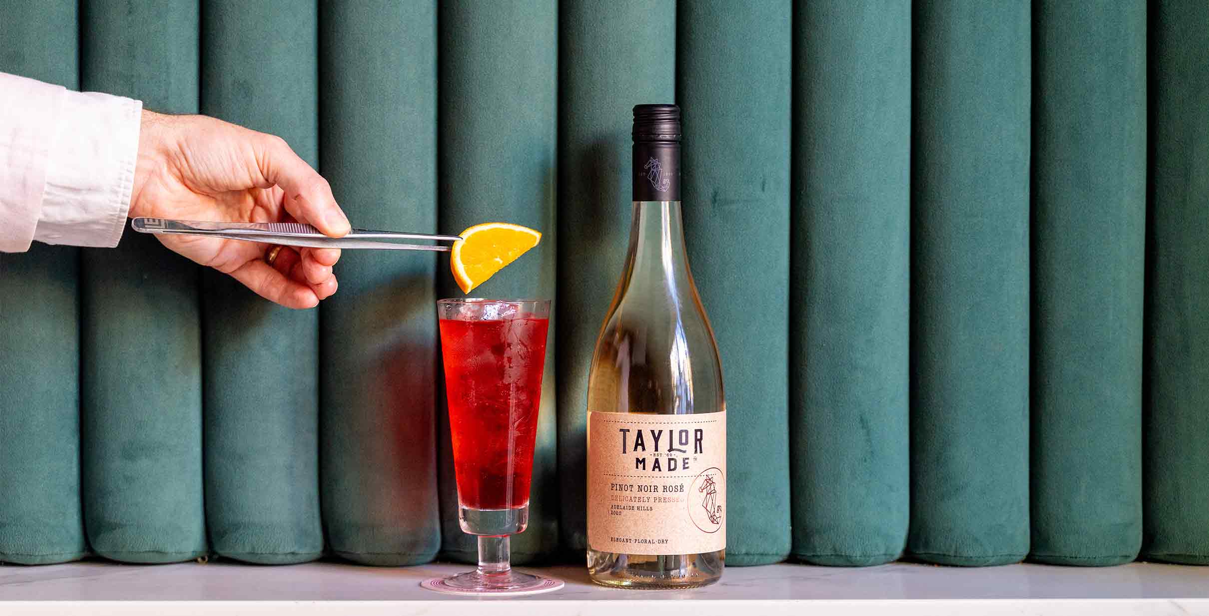 Rosé Negroni Spritz Wine Cocktail